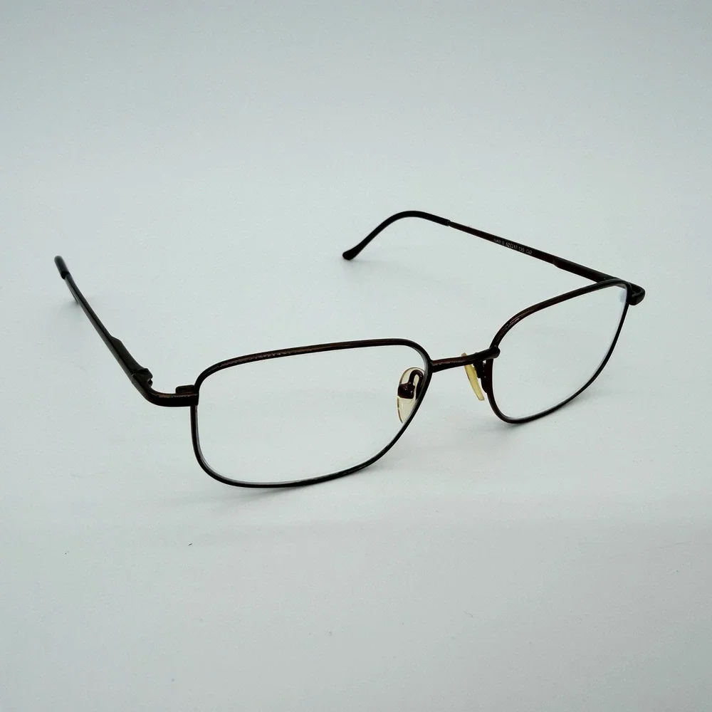 Gioia GA010 Italian Design‎ Brown Metal Rectangular Eyeglass Frames 52-17-135